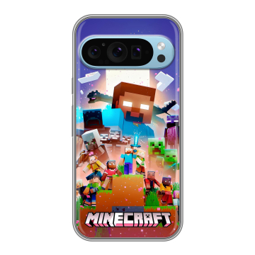 Силиконовый чехол на Google Pixel 9 с принтом Майнкрафт Minecraft Силиконовый чехол на Google Pixel 9 с принтом Майнкрафт Minecraft