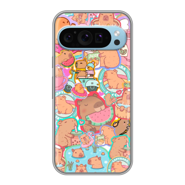 Силиконовый чехол на Google Pixel 9 с принтом капибары