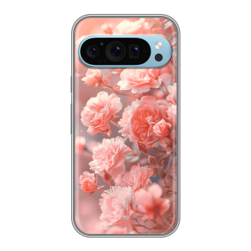 Силиконовый чехол на Google Pixel 9 с принтом Розы цветы