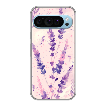 Силиконовый чехол на Google Pixel 9 с принтом цветы лаванда