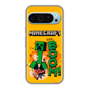 Силиконовый чехол на Google Pixel 9 с принтом Майнкрафт Minecraft
