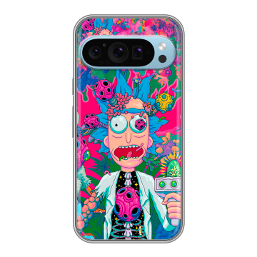 Силиконовый чехол на Google Pixel 9 с принтом Рик и Морти Rick Morty