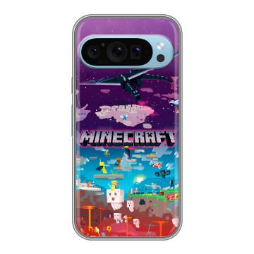 Силиконовый чехол на Google Pixel 9 с принтом Майнкрафт Minecraft