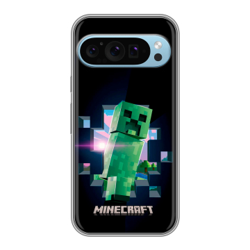 Силиконовый чехол на Google Pixel 9 с принтом Майнкрафт Minecraft