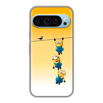Силиконовый чехол на Google Pixel 9 с принтом Миньоны
