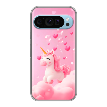 Силиконовый чехол на Google Pixel 9 с принтом Единорог
