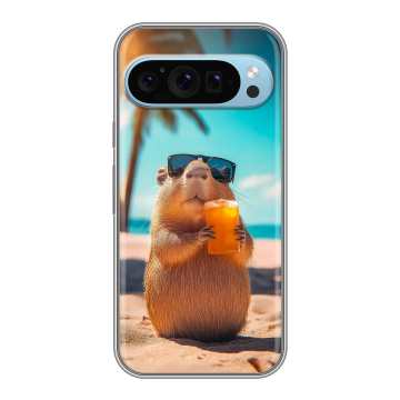 Силиконовый чехол на Google Pixel 9 с принтом Капибара Силиконовый чехол на Google Pixel 9 с принтом Капибара