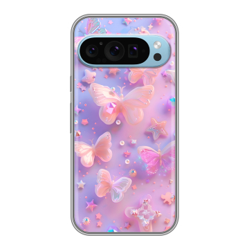 Силиконовый чехол на Google Pixel 9 с принтом Бабочки Силиконовый чехол на Google Pixel 9 с принтом Бабочки