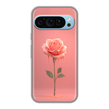 Силиконовый чехол на Google Pixel 9 с принтом Розовая роза