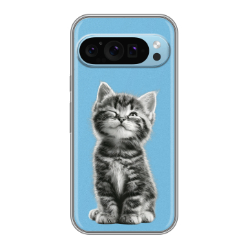 Силиконовый чехол на Google Pixel 9 с принтом Котенок