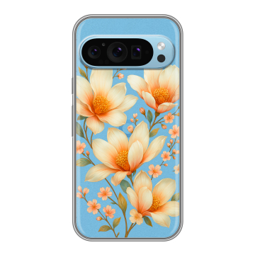 Силиконовый чехол на Google Pixel 9 с принтом Цветы