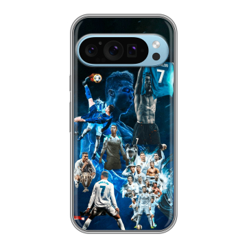 Силиконовый чехол на Google Pixel 9 с принтом Реал Роналдо Силиконовый чехол на Google Pixel 9 с принтом Реал Роналдо