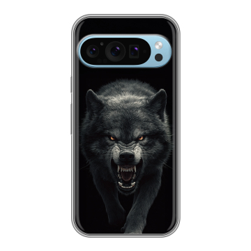 Силиконовый чехол на Google Pixel 9 с принтом Волк