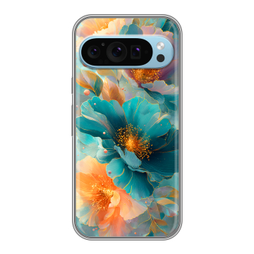 Силиконовый чехол на Google Pixel 9 с принтом Цветы