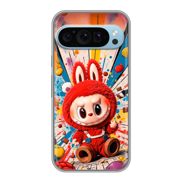 Силиконовый чехол на Google Pixel 9 с принтом Labubu Лабубу