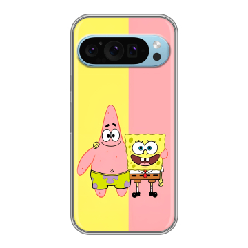 Силиконовый чехол на Google Pixel 9 с принтом Спанч боб Спанчбоб