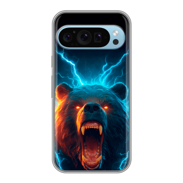 Силиконовый чехол на Google Pixel 9 с принтом Медведь