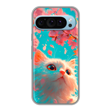 Силиконовый чехол на Google Pixel 9 с принтом Красивый кот