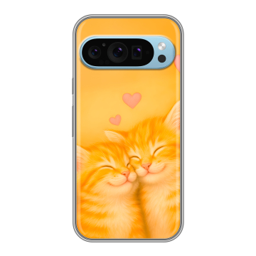 Силиконовый чехол на Google Pixel 9 с принтом Милые котята