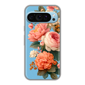 Силиконовый чехол на Google Pixel 9 с принтом цветы