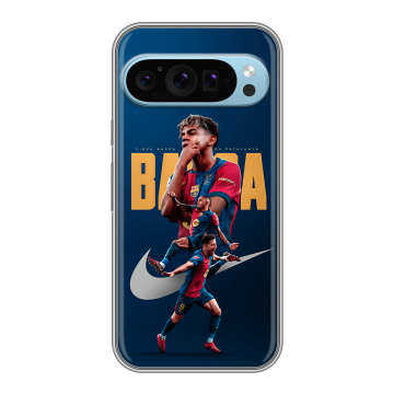 Силиконовый чехол на Google Pixel 9 с принтом Барселона Barca Yamal 