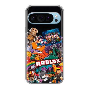Силиконовый чехол на Google Pixel 9 с принтом Roblox Роблокс