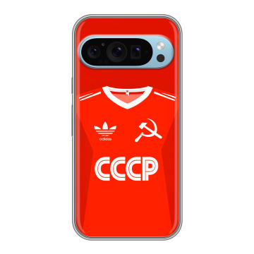 Силиконовый чехол на Google Pixel 9 с принтом Флаг Герб СССР