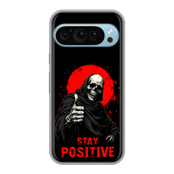 Силиконовый чехол на Google Pixel 9 с принтом смешной скелет