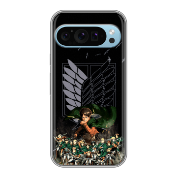 Силиконовый чехол на Google Pixel 9 с принтом Атака титанов