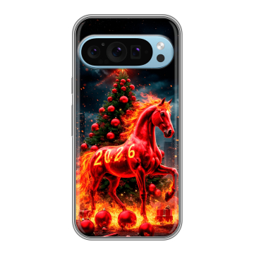 Силиконовый чехол на Google Pixel 9 с принтом Новый год