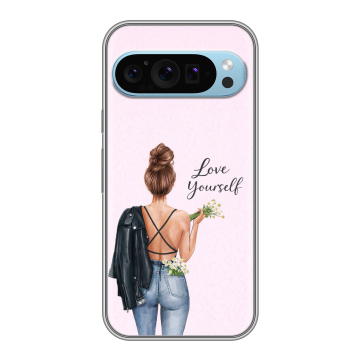Силиконовый чехол на Google Pixel 9 с принтом женский