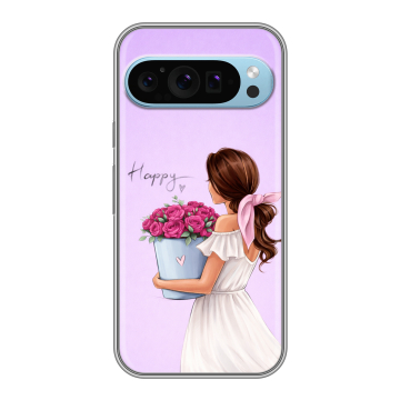 Силиконовый чехол на Google Pixel 9 с принтом женский