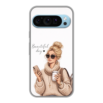 Силиконовый чехол на Google Pixel 9 с принтом женский