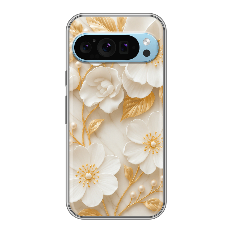 Силиконовый чехол на Google Pixel 9 с принтом Цветы Силиконовый чехол на Google Pixel 9 с принтом Цветы