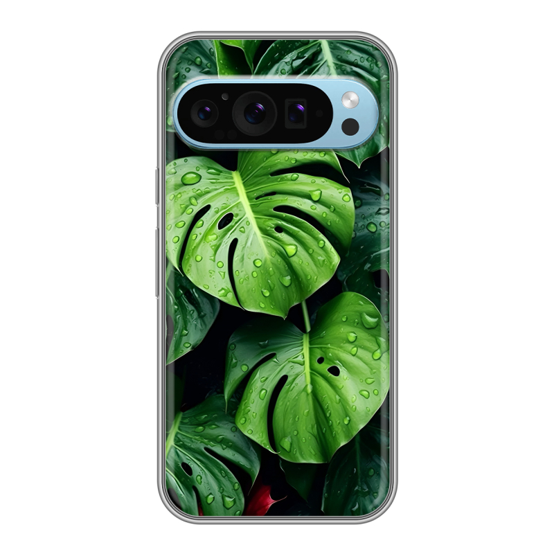 Силиконовый чехол на Google Pixel 9 с принтом Листья Силиконовый чехол на Google Pixel 9 с принтом Листья
