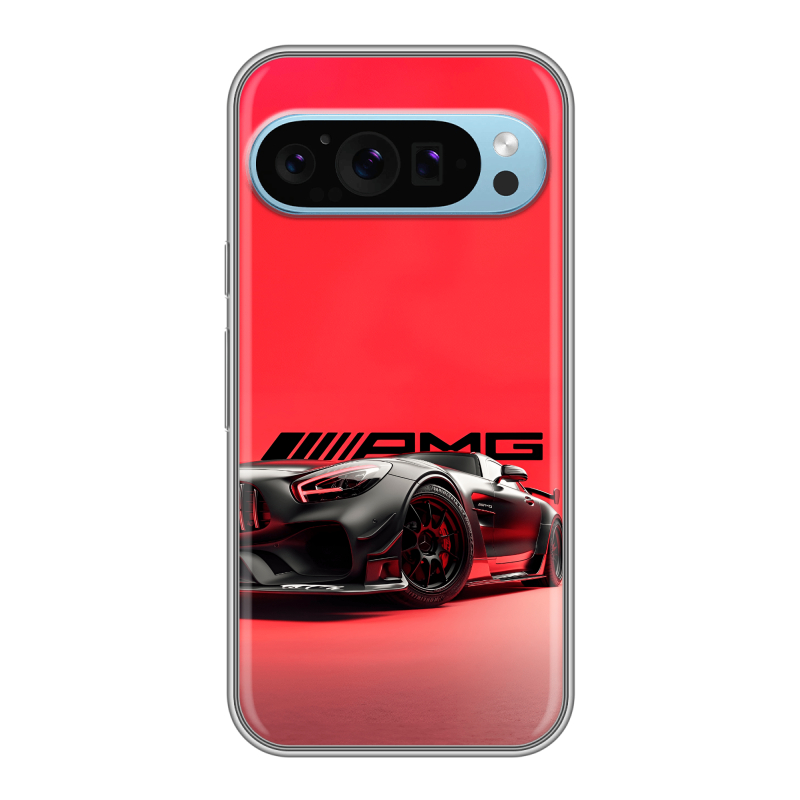 Силиконовый чехол на Google Pixel 9 с принтом Мерседес Mercedes AMG Силиконовый чехол на Google Pixel 9 с принтом Мерседес Mercedes AMG