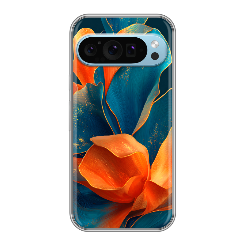 Силиконовый чехол на Google Pixel 9 с принтом Цветы Силиконовый чехол на Google Pixel 9 с принтом Цветы