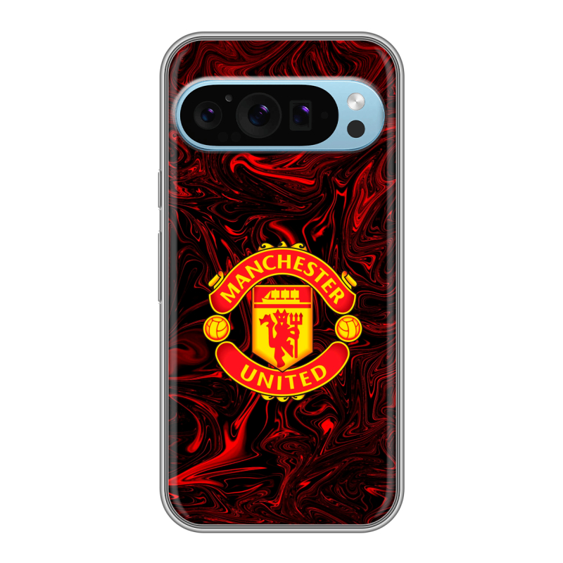 Силиконовый чехол на Google Pixel 9 с принтом Manchester United Силиконовый чехол на Google Pixel 9 с принтом Manchester United