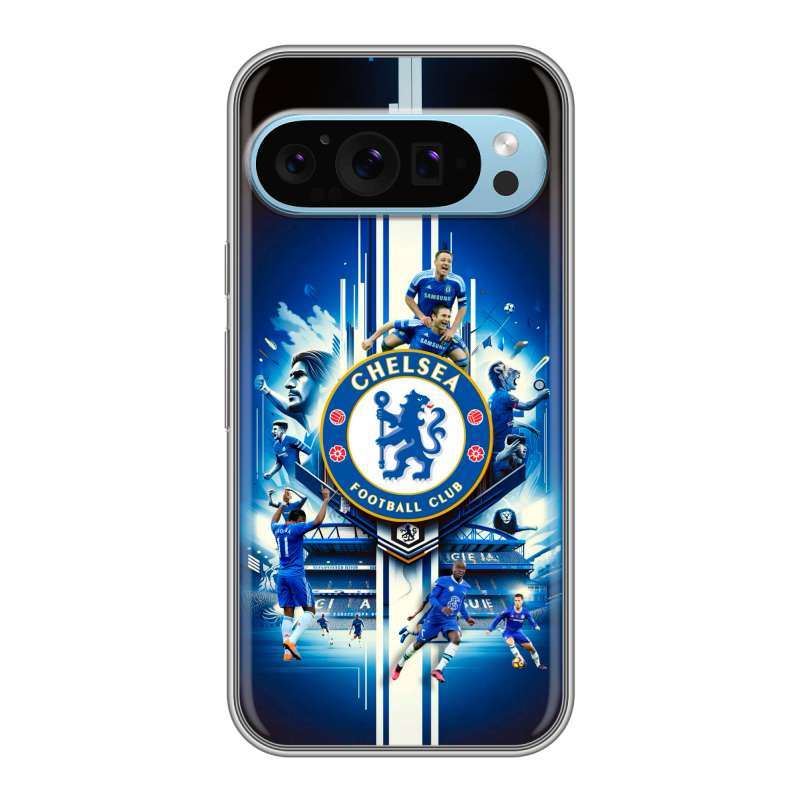 Силиконовый чехол на Google Pixel 9 с принтом Chelsea Челси Силиконовый чехол на Google Pixel 9 с принтом Chelsea Челси