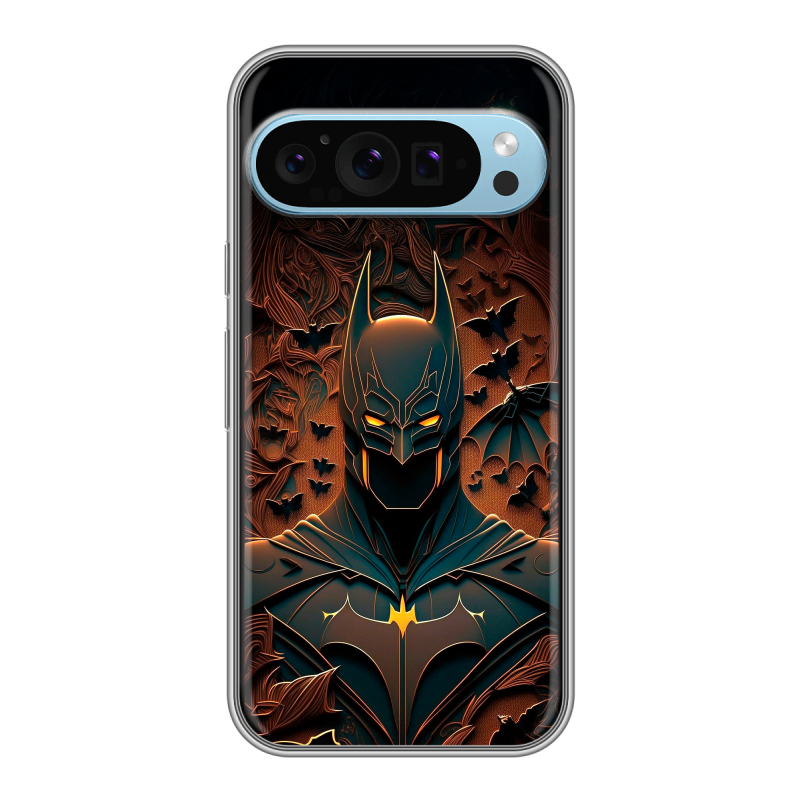Силиконовый чехол на Google Pixel 9 с принтом Batman Бэтмен Силиконовый чехол на Google Pixel 9 с принтом Batman Бэтмен