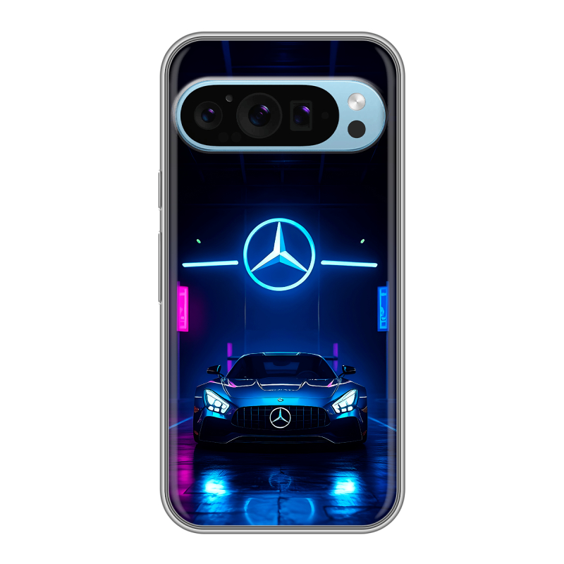 Силиконовый чехол на Google Pixel 9 с принтом Mercedes Мерседес Силиконовый чехол на Google Pixel 9 с принтом Mercedes Мерседес