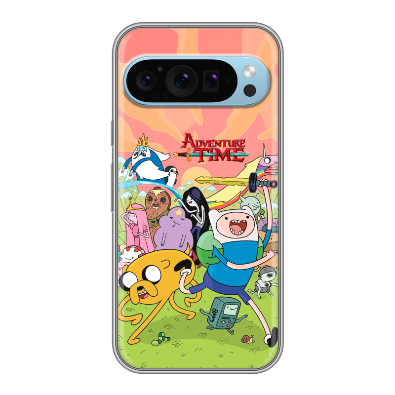 Силиконовый чехол на Google Pixel 9 с принтом Adventure time Время приключений Силиконовый чехол на Google Pixel 9 с принтом Adventure time Время приключений