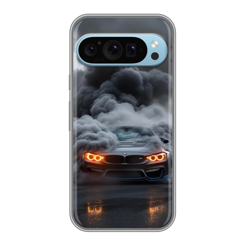 Силиконовый чехол на Google Pixel 9 с принтом BMW БМВ Силиконовый чехол на Google Pixel 9 с принтом BMW БМВ
