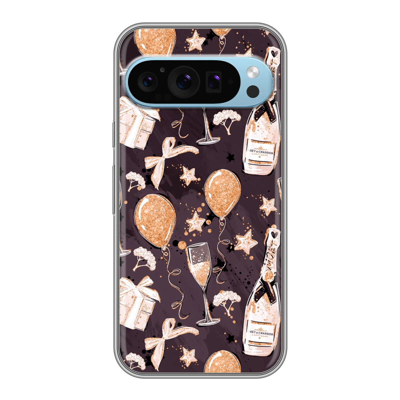 Силиконовый чехол на Google Pixel 9 с принтом Новый год Силиконовый чехол на Google Pixel 9 с принтом Новый год