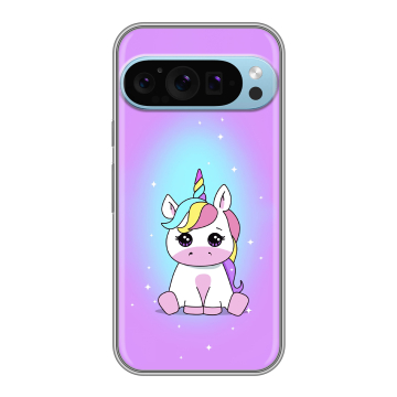 Силиконовый чехол на Google Pixel 9 Pro с принтом Единорог Силиконовый чехол на Google Pixel 9 Pro с принтом Единорог