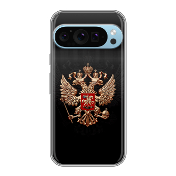 Силиконовый чехол на Google Pixel 9 Pro с принтом Герб России Силиконовый чехол на Google Pixel 9 Pro с принтом Герб России