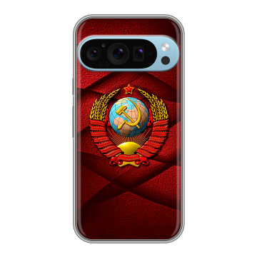 Силиконовый чехол на Google Pixel 9 Pro с принтом Герб СССР Силиконовый чехол на Google Pixel 9 Pro с принтом Герб СССР