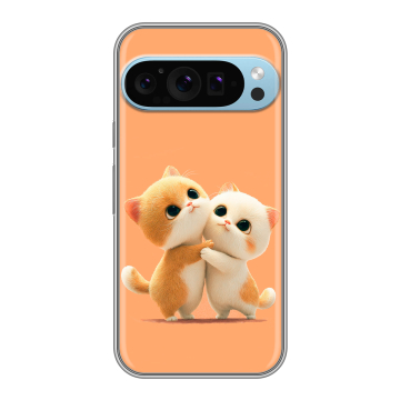 Силиконовый чехол на Google Pixel 9 Pro с принтом Милые котики Силиконовый чехол на Google Pixel 9 Pro с принтом Милые котики
