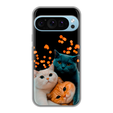 Силиконовый чехол на Google Pixel 9 Pro с принтом Кошки Силиконовый чехол на Google Pixel 9 Pro с принтом Кошки