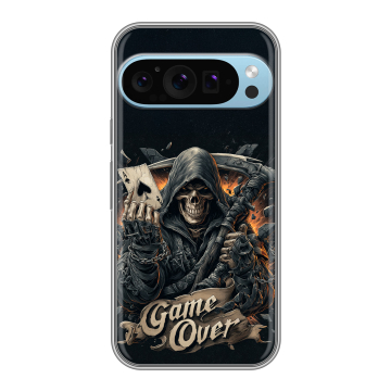 Силиконовый чехол на Google Pixel 9 Pro с принтом Скелет карты Силиконовый чехол на Google Pixel 9 Pro с принтом Скелет карты